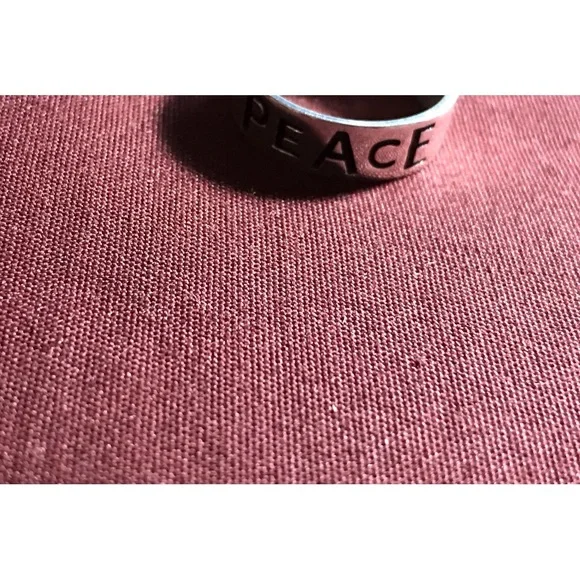 Sterling Silver Peace Band Ring Size 8 - Picture 9 of 16
